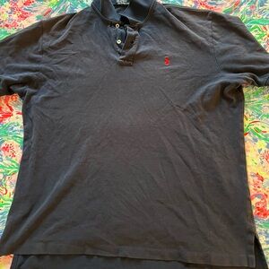Vintage Ralph Lauren Navy Polo Shirt Classic Design
